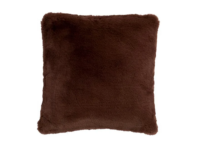 Coussin Imitation Fourrure "Cutie" 45x45cm Marron
