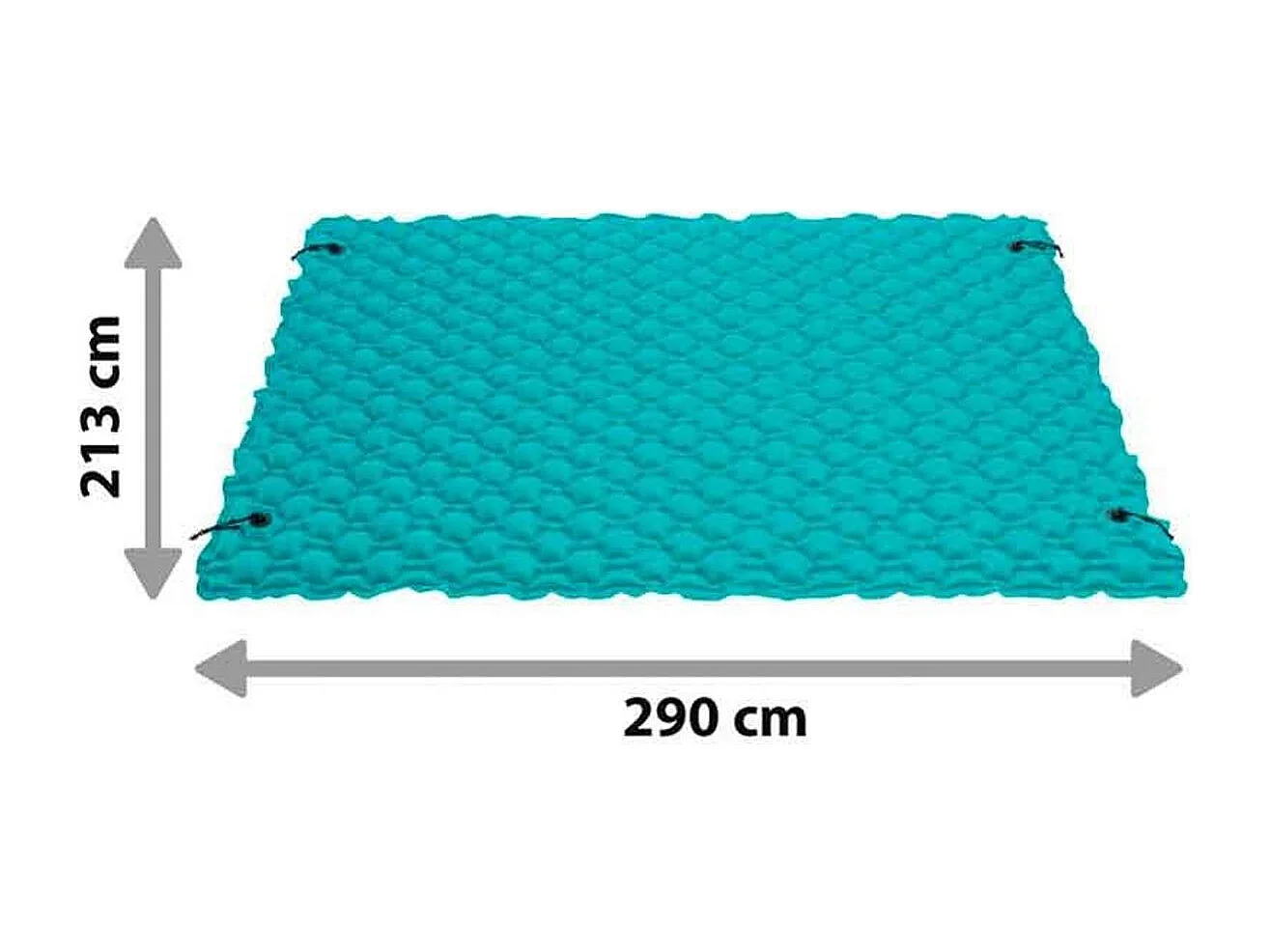 Colchoneta hinchable Intex para 3 personas turquesa 290x213 cm