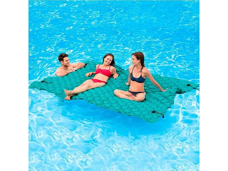 Tapis Flottant Géant "Matelas" 290cm Bleu