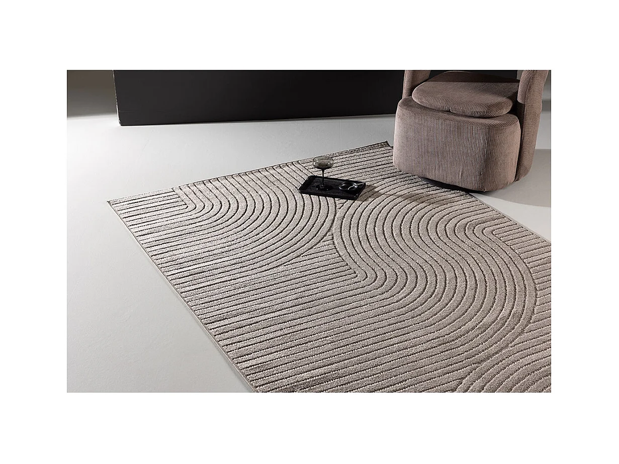 Tapis Déco "Vince Solar" 200x290cm Marron