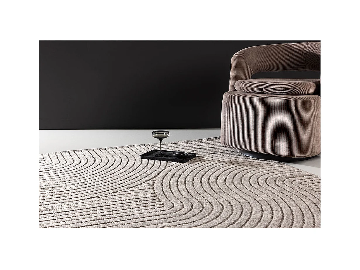 Tapis Déco "Vince Solar" 200x290cm Marron