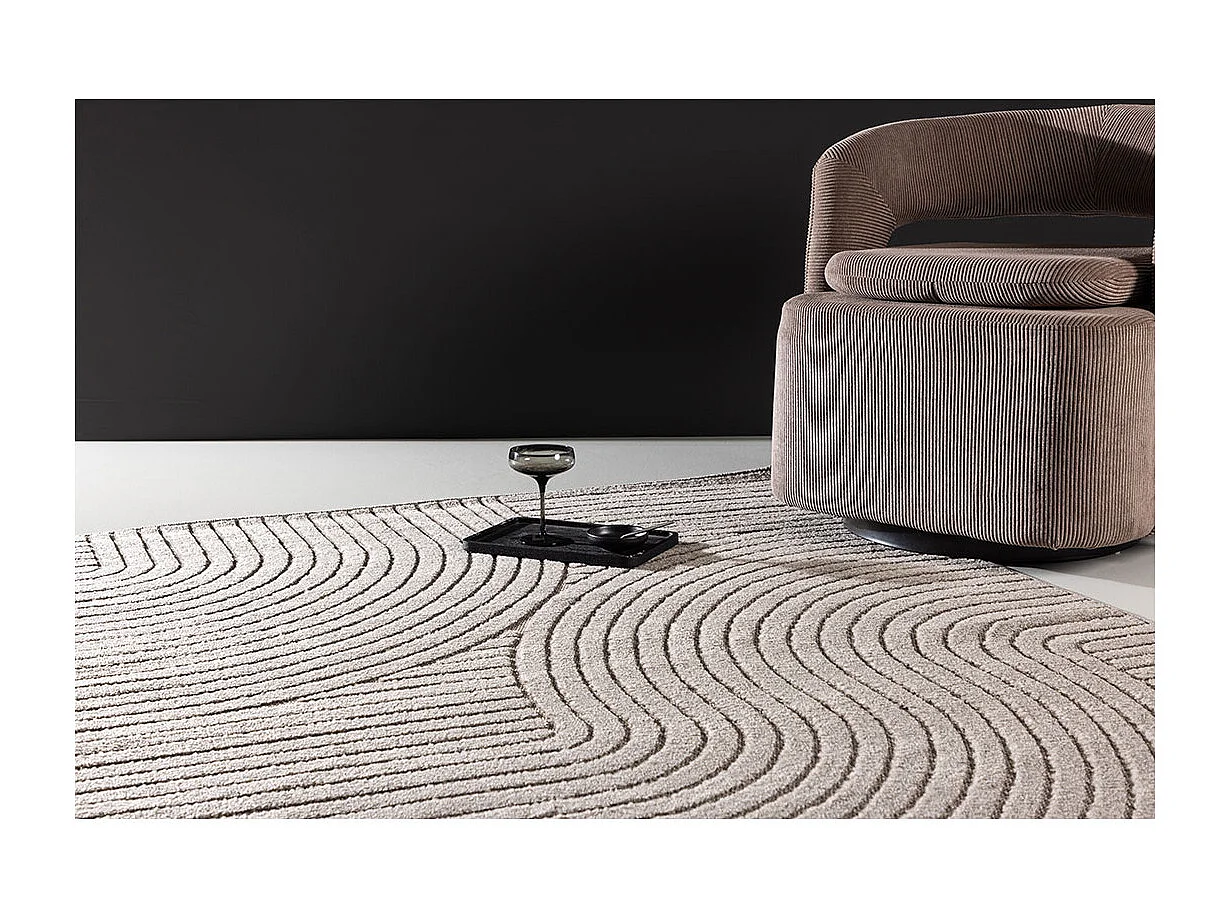 Vince tapis 200x290 cm marron.