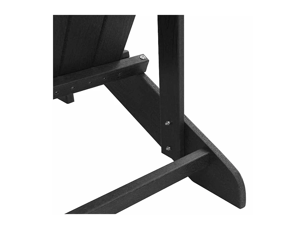Chaise Adirondack avec coussin Noir 74 x 82 x 92cm Plastique