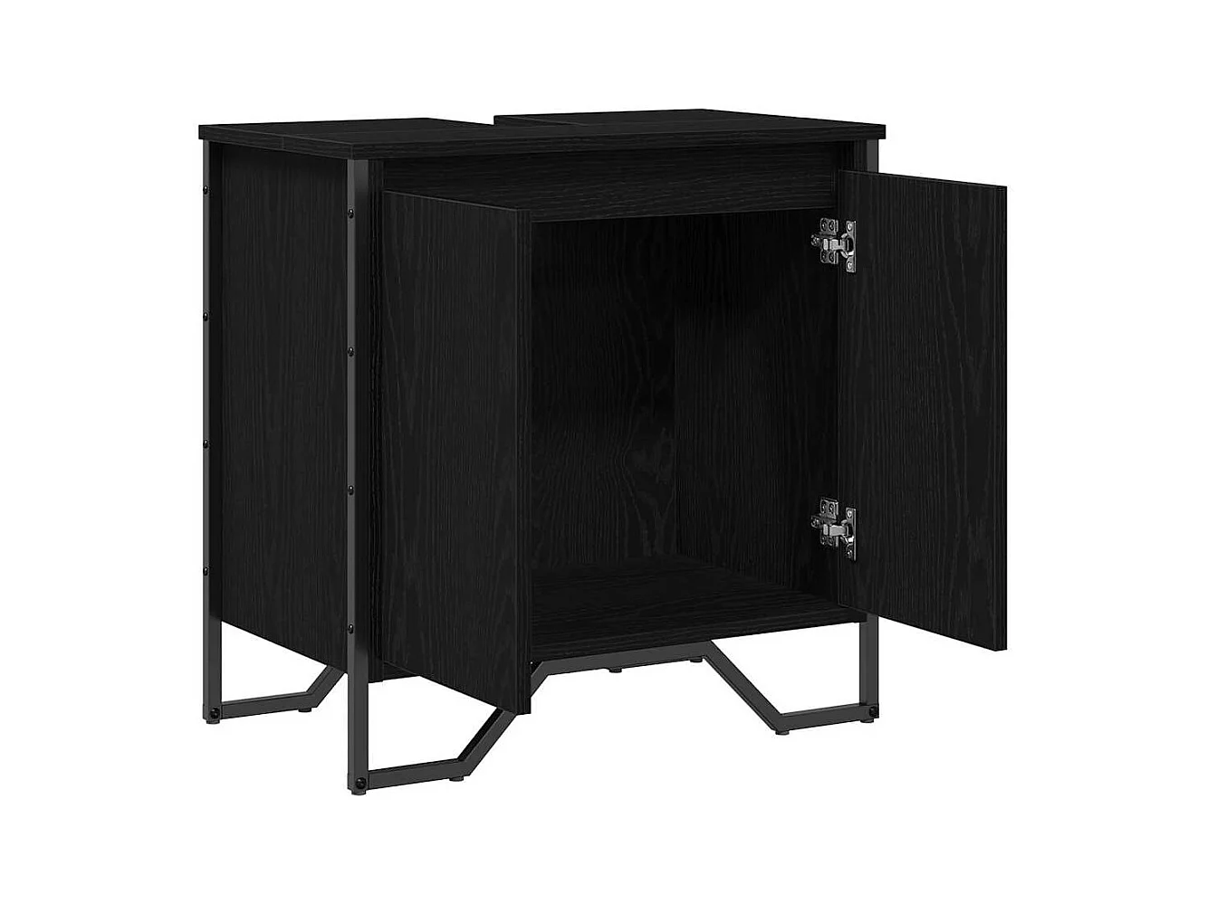 Cabinet de Lavabo Chêne noir 60 x 35 x 60 cm Bois d'ingénierie