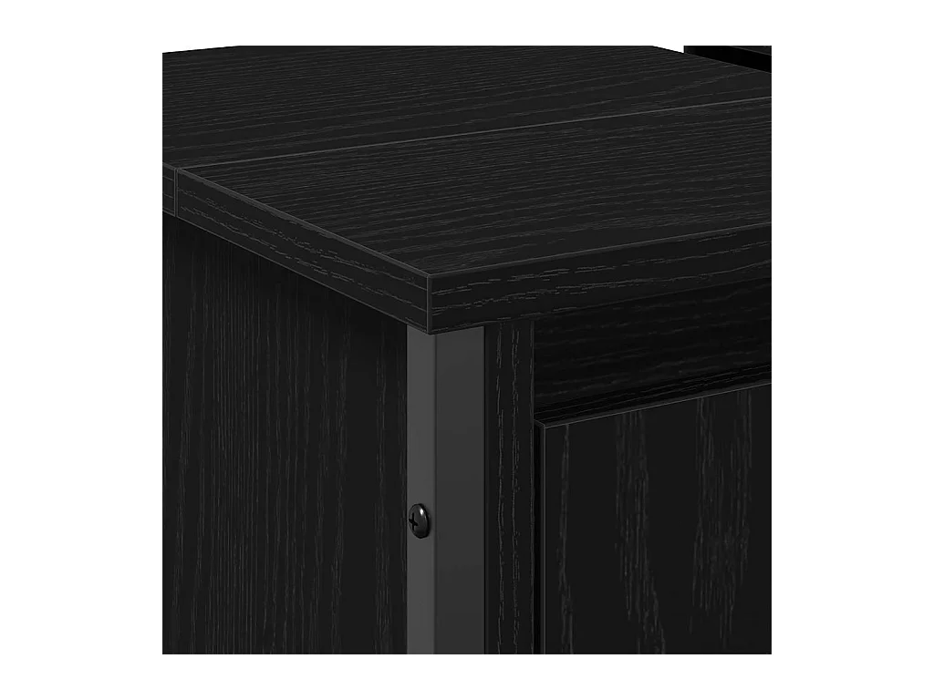Cabinet de Lavabo Chêne noir 60 x 35 x 60 cm Bois d'ingénierie