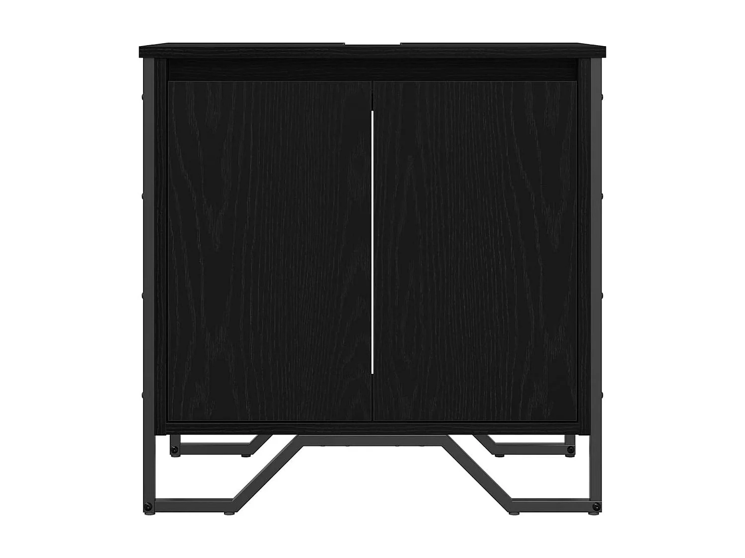 Armadio per Lavabo da Bagno Rovere Nero 60 x 35 x 60 cm