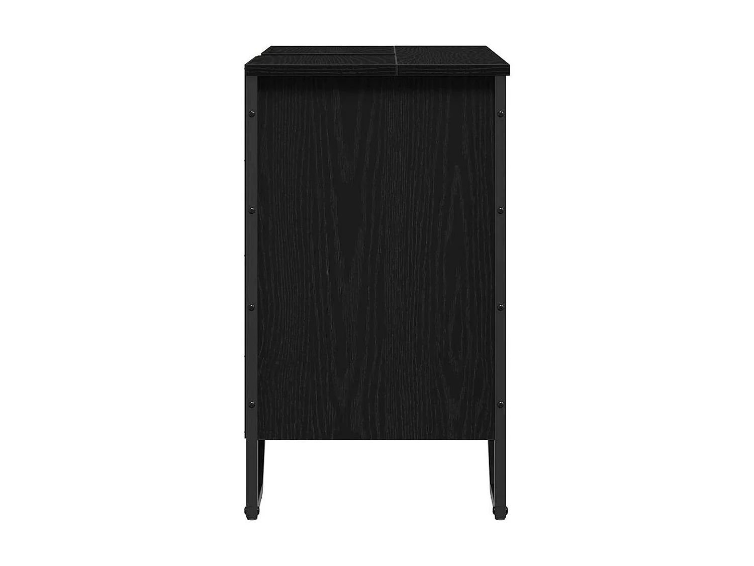 Armadio per Lavabo da Bagno Rovere Nero 60 x 35 x 60 cm