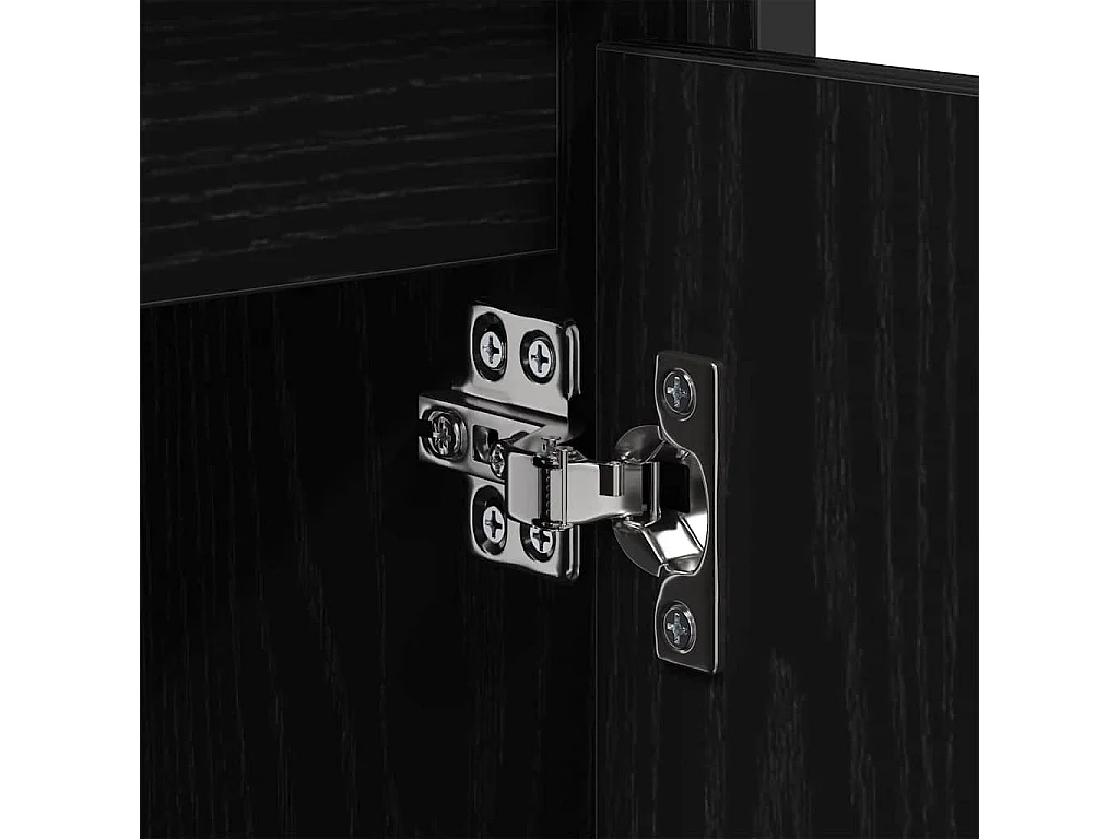 Armadio per Lavabo da Bagno Rovere Nero 60 x 35 x 60 cm