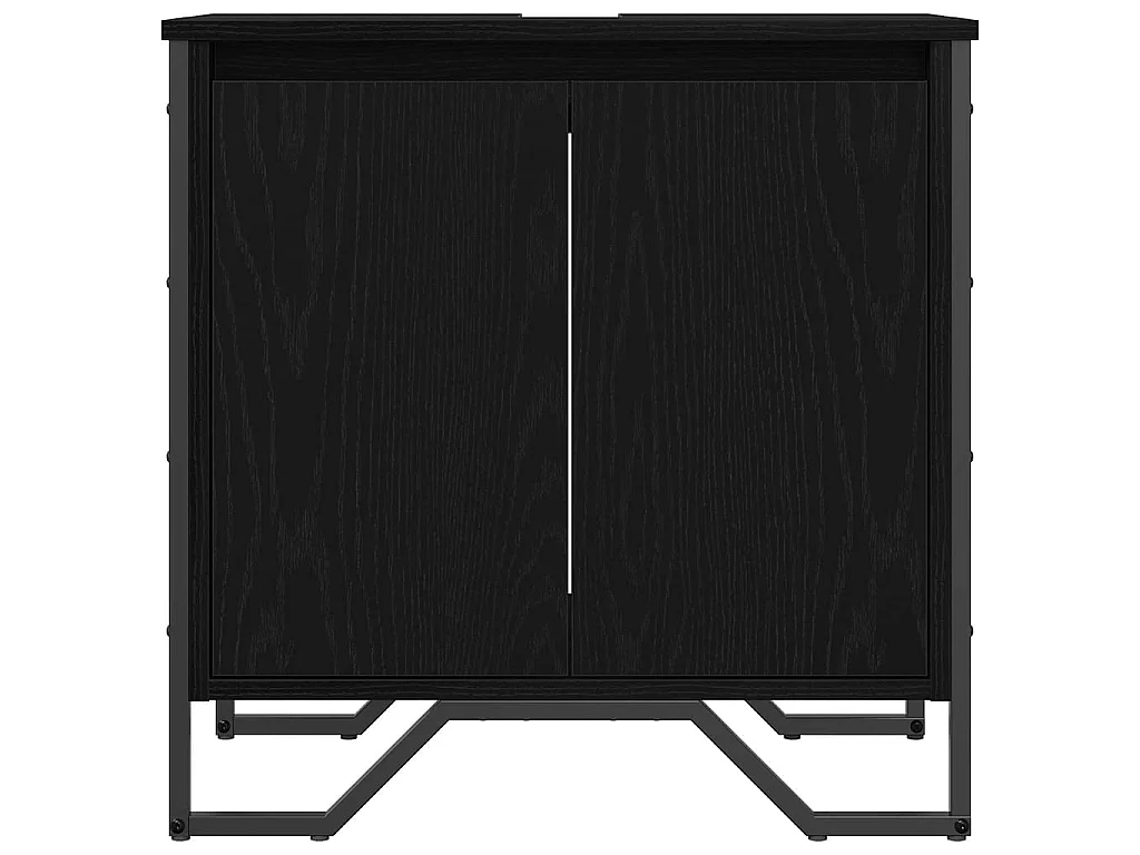 Meuble de Lavabo de Salle de Bain Chêne noir 60 x 35 x 60 cm