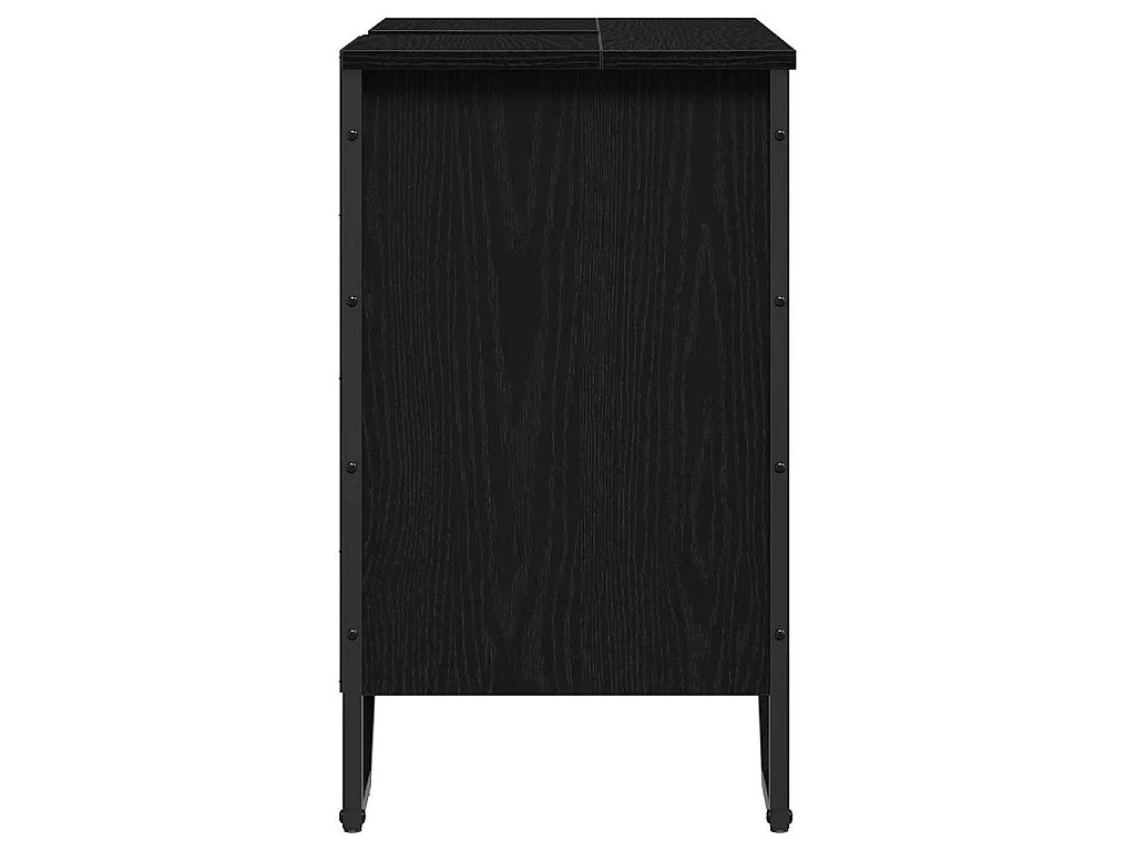 Meuble de Lavabo de Salle de Bain Chêne noir 60 x 35 x 60 cm