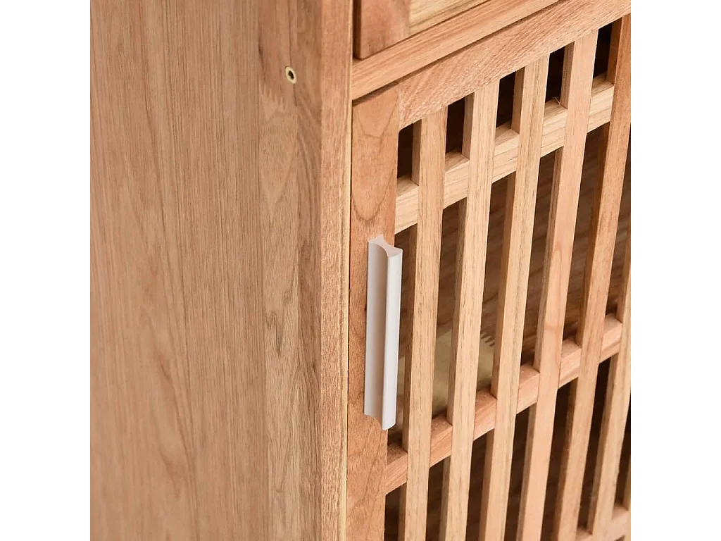 3 pcs conjunto de móveis p/ casa de banho nogueira maciça
