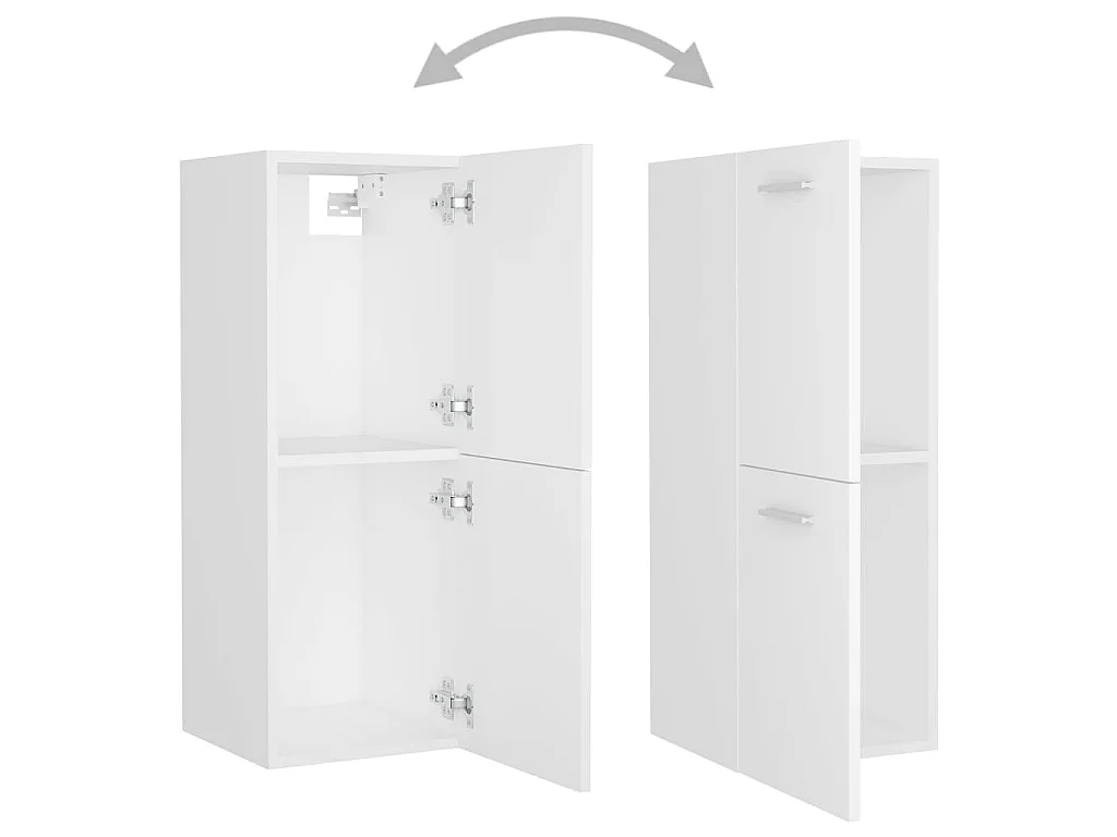 Badmöbel-Set Weiß Holzwerkstoff