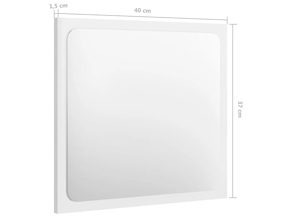 Set Mobili da Bagno Bianco Lucido in Legno Multistrato