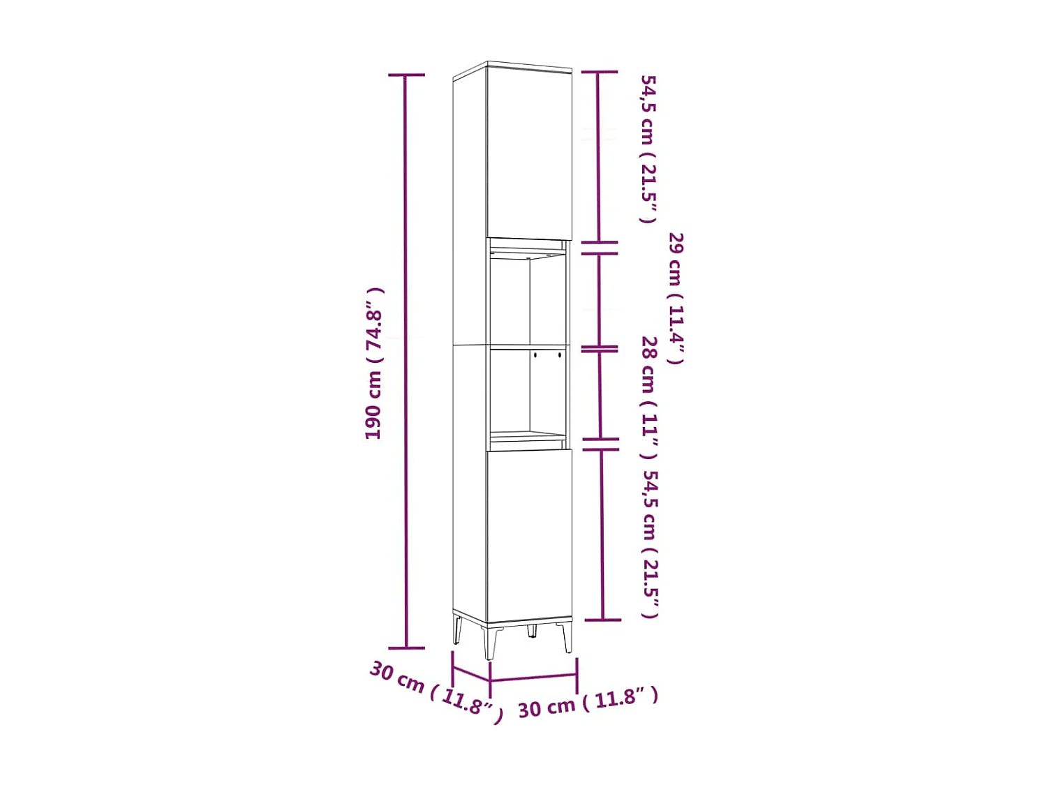 Ensemble de meubles de salle de bain 3 pcs Chêne fumé