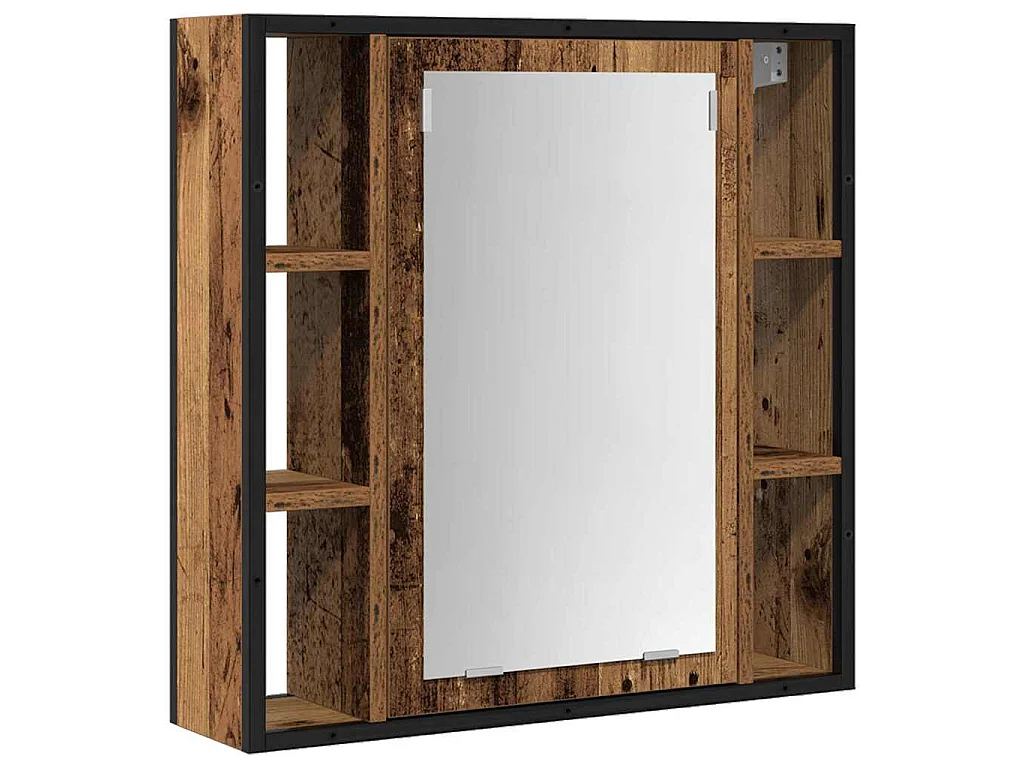 Ensemble de mobilier de salle de bain avec étagère 2 pcs Marron