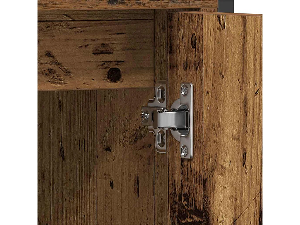 Ensemble de mobilier de salle de bain avec étagère 2 pcs Marron