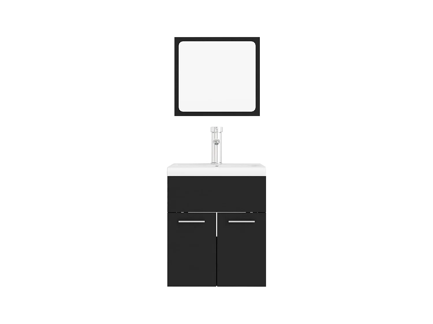 Badkamermeubelset spaanplaat zwart