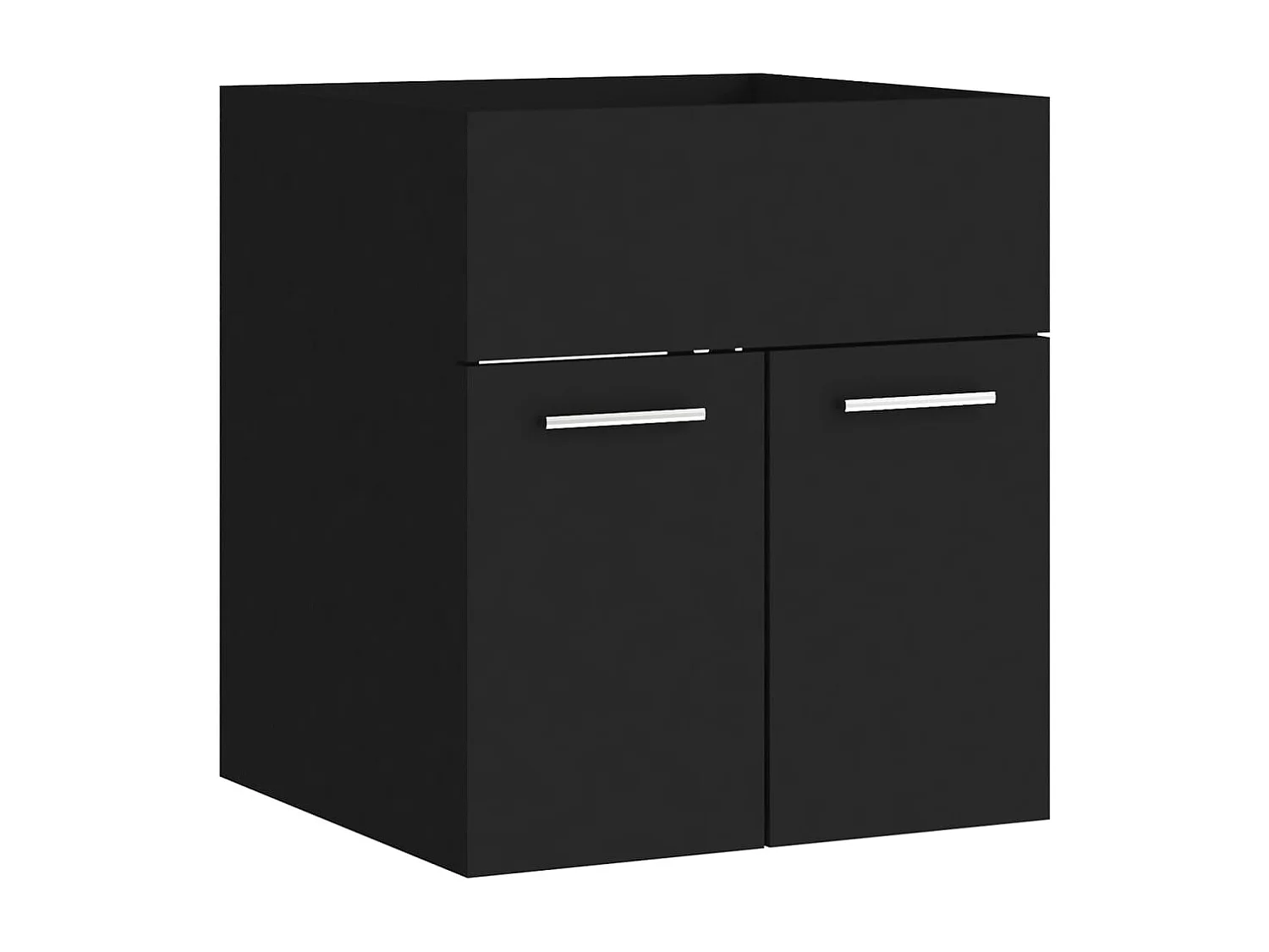 Ensemble de meubles de salle de bain Noir Aggloméré