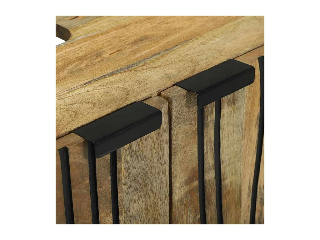 Waschbeckenschrank mit Regal Braun, Schwarz 62 x 33 x 58 cm