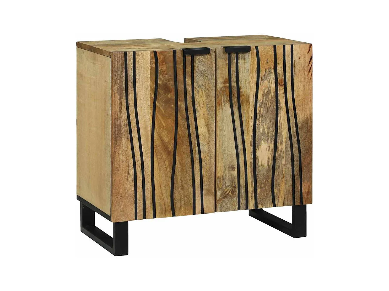 Meuble de Lavabo de Salle de Bain Marron 62 x 33 x 58 cm