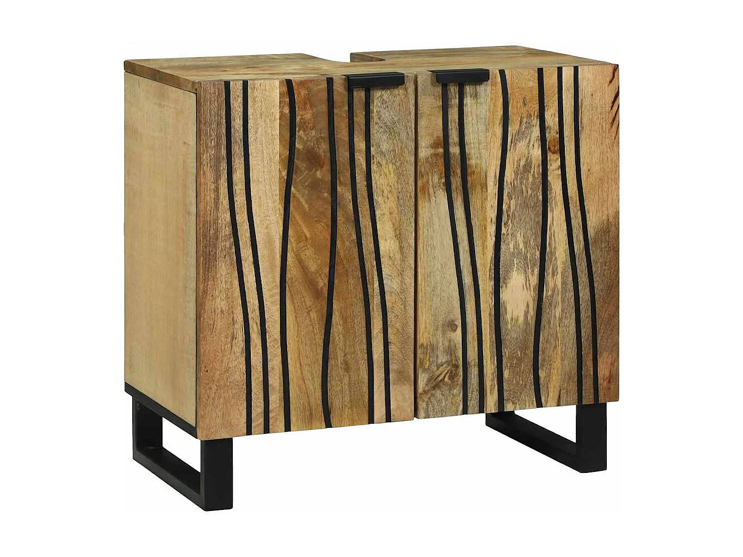 Meuble de Lavabo de Salle de Bain Marron 62 x 33 x 58 cm