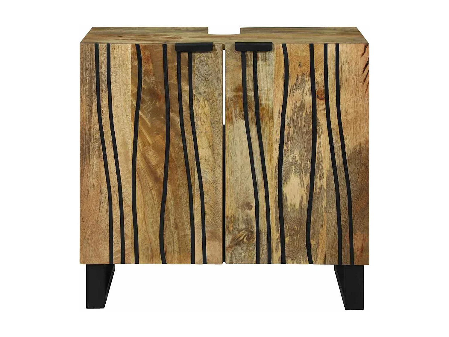 Meuble de Lavabo de Salle de Bain Marron 62 x 33 x 58 cm