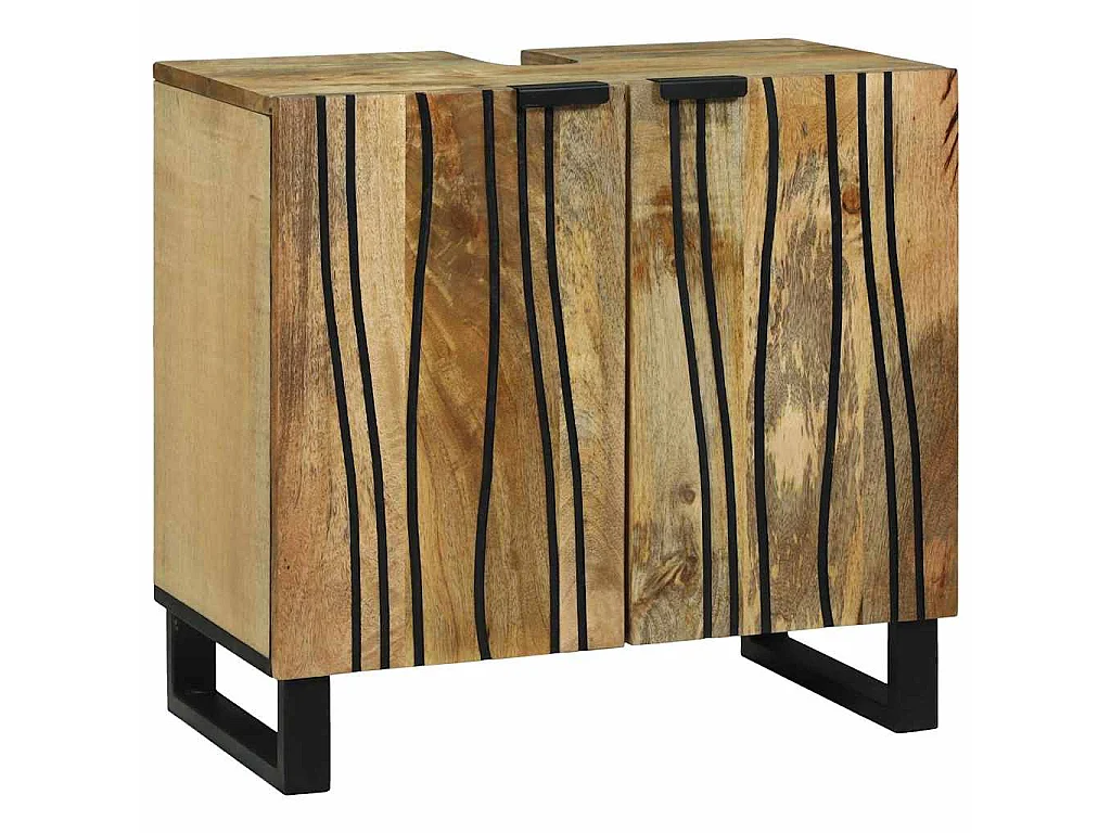 Meuble de Lavabo de Salle de Bain Marron 62 x 33 x 58 cm