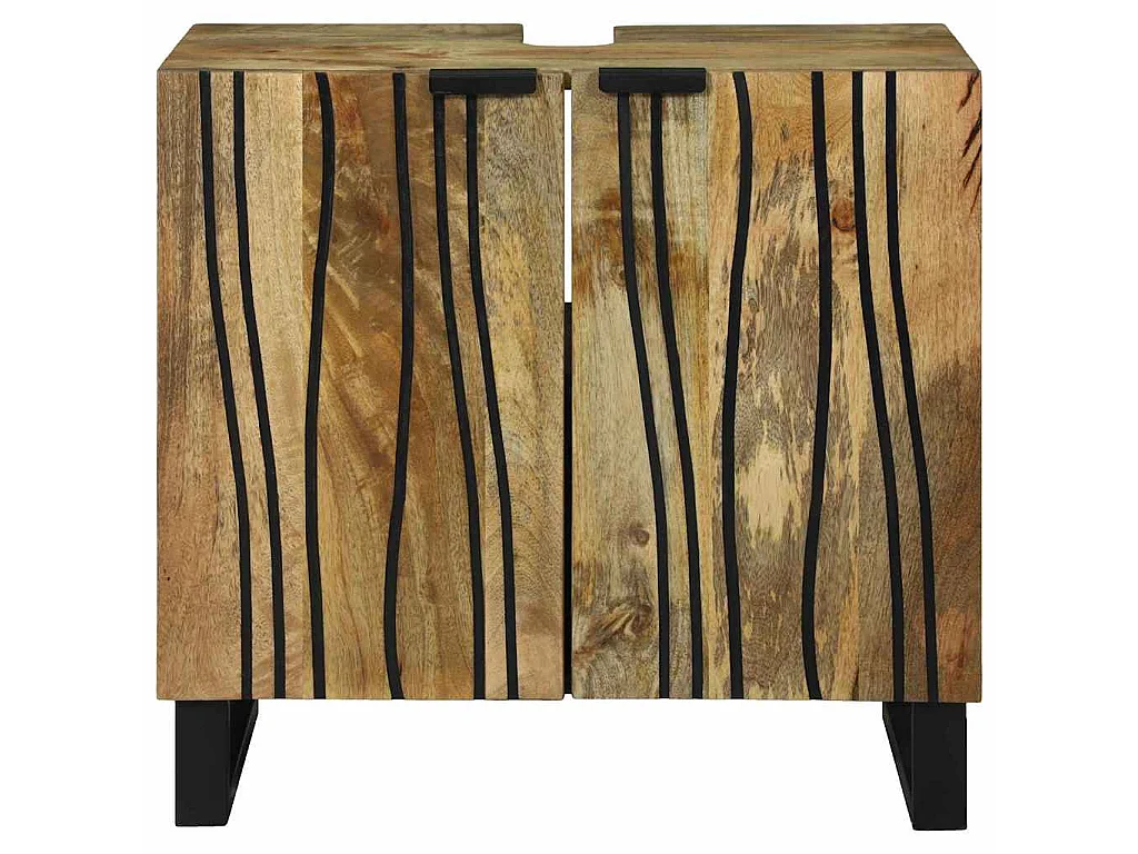 Meuble de Lavabo de Salle de Bain Marron 62 x 33 x 58 cm