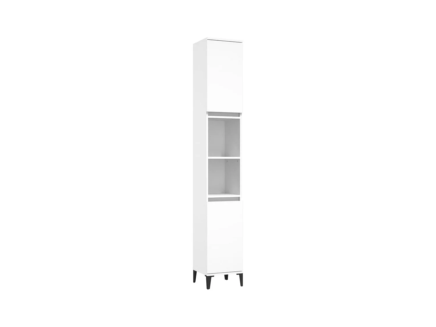 Ensemble de meubles salle de bain 3 pcs blanc bois d'ingénierie