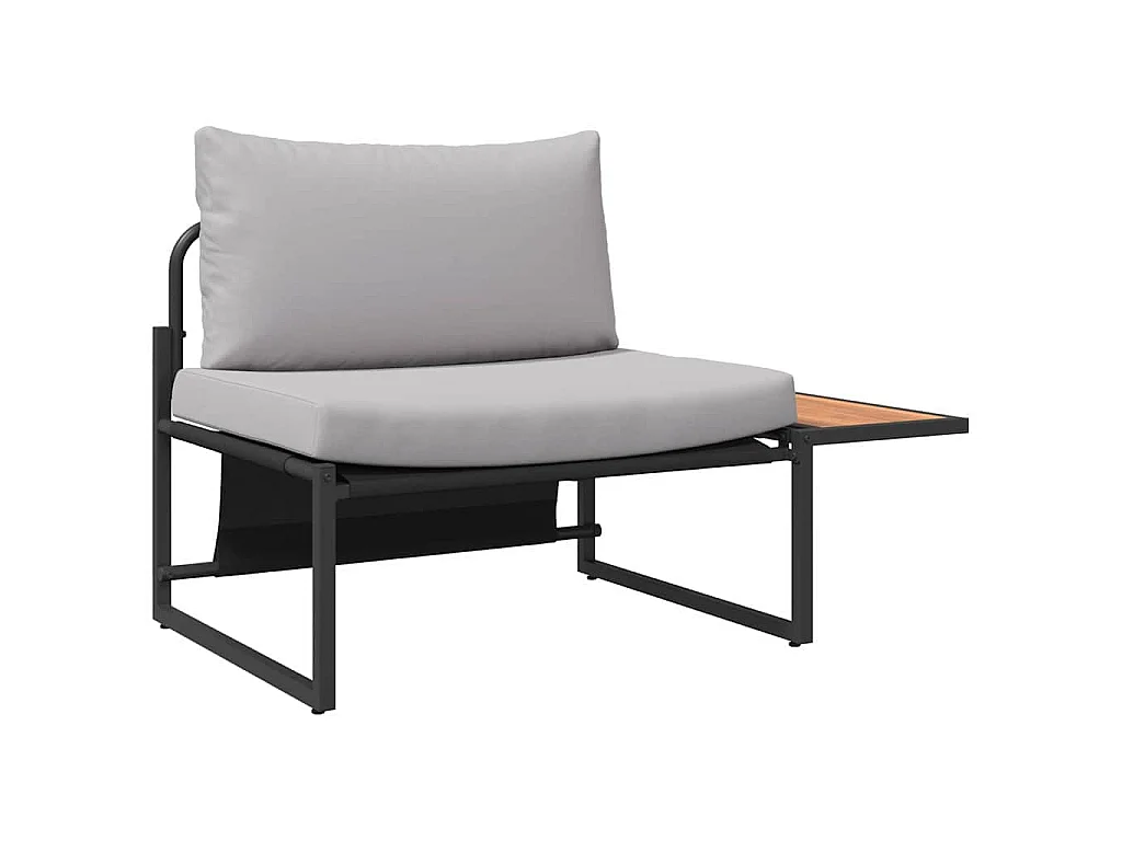 Conjunto de Jantar para Jardim 3 unid. Cinzento-claro Aço