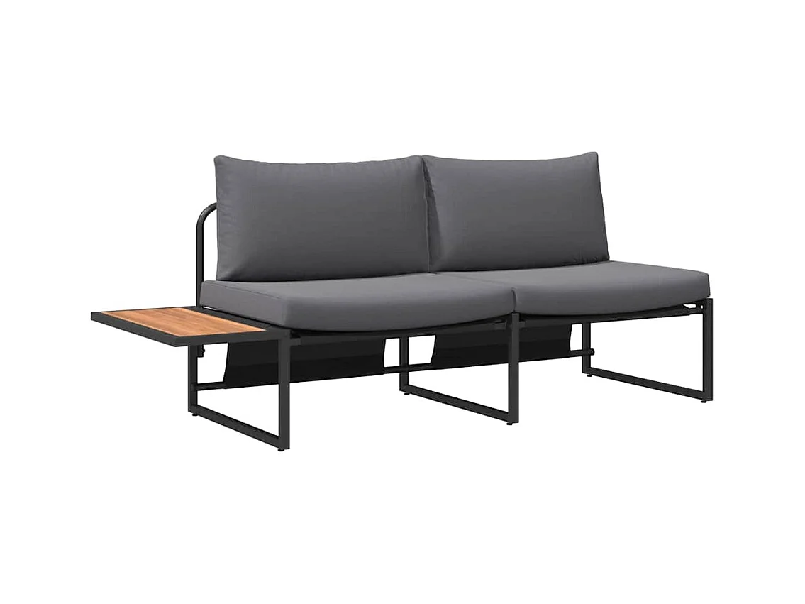 Ensemble de salle à manger pour jardin 3 pcs Anthracite Acier