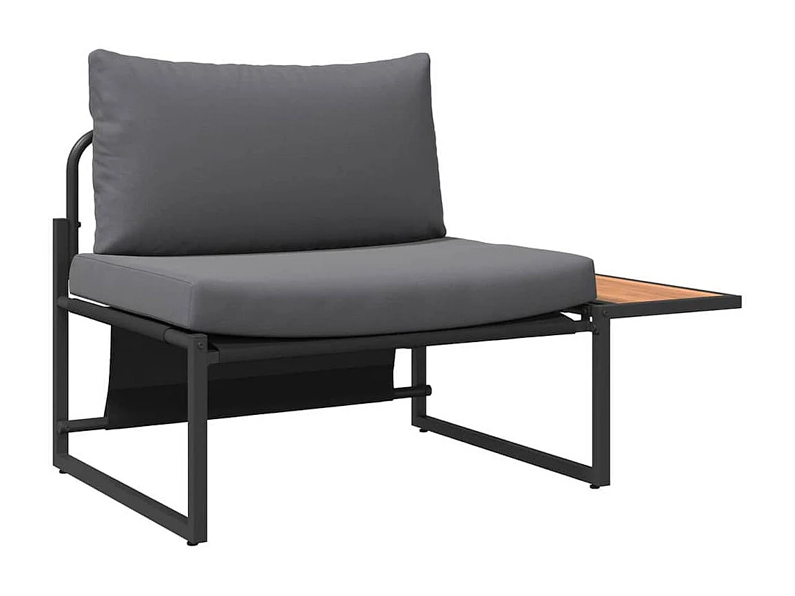 Ensemble de salle à manger pour jardin 3 pcs Anthracite Acier