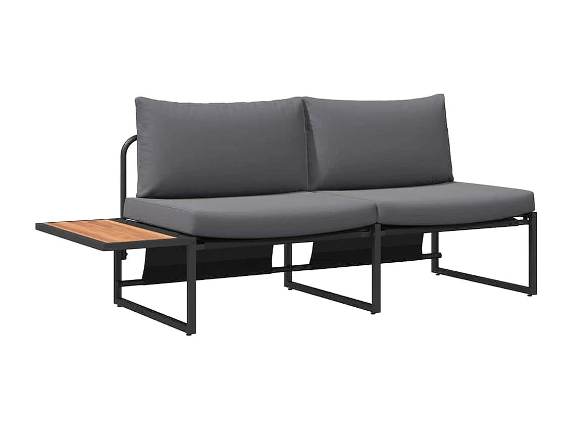Ensemble de salle à manger pour jardin 3 pcs Anthracite Acier