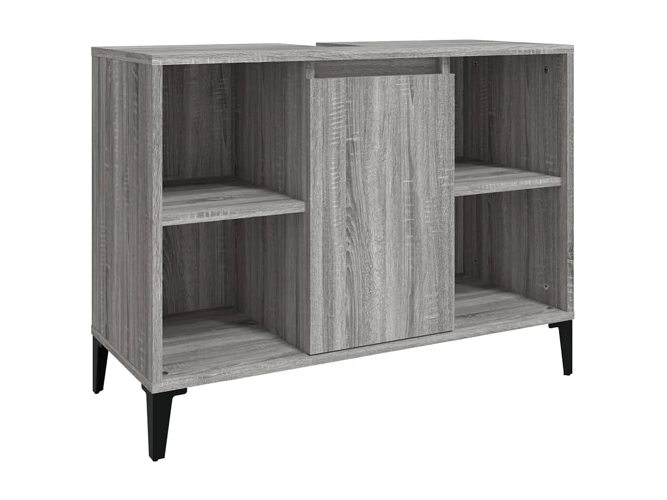 Ensemble de meubles de salle de bain 3 pcs Sonoma gris