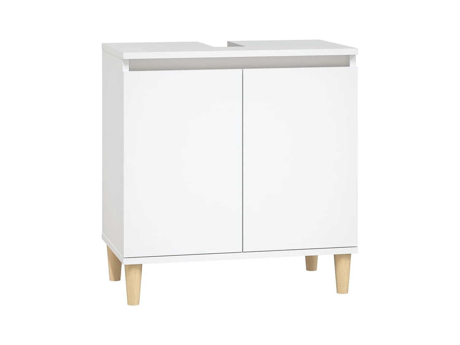 Ensemble de meubles salle de bain 3 pcs blanc bois d'ingénierie