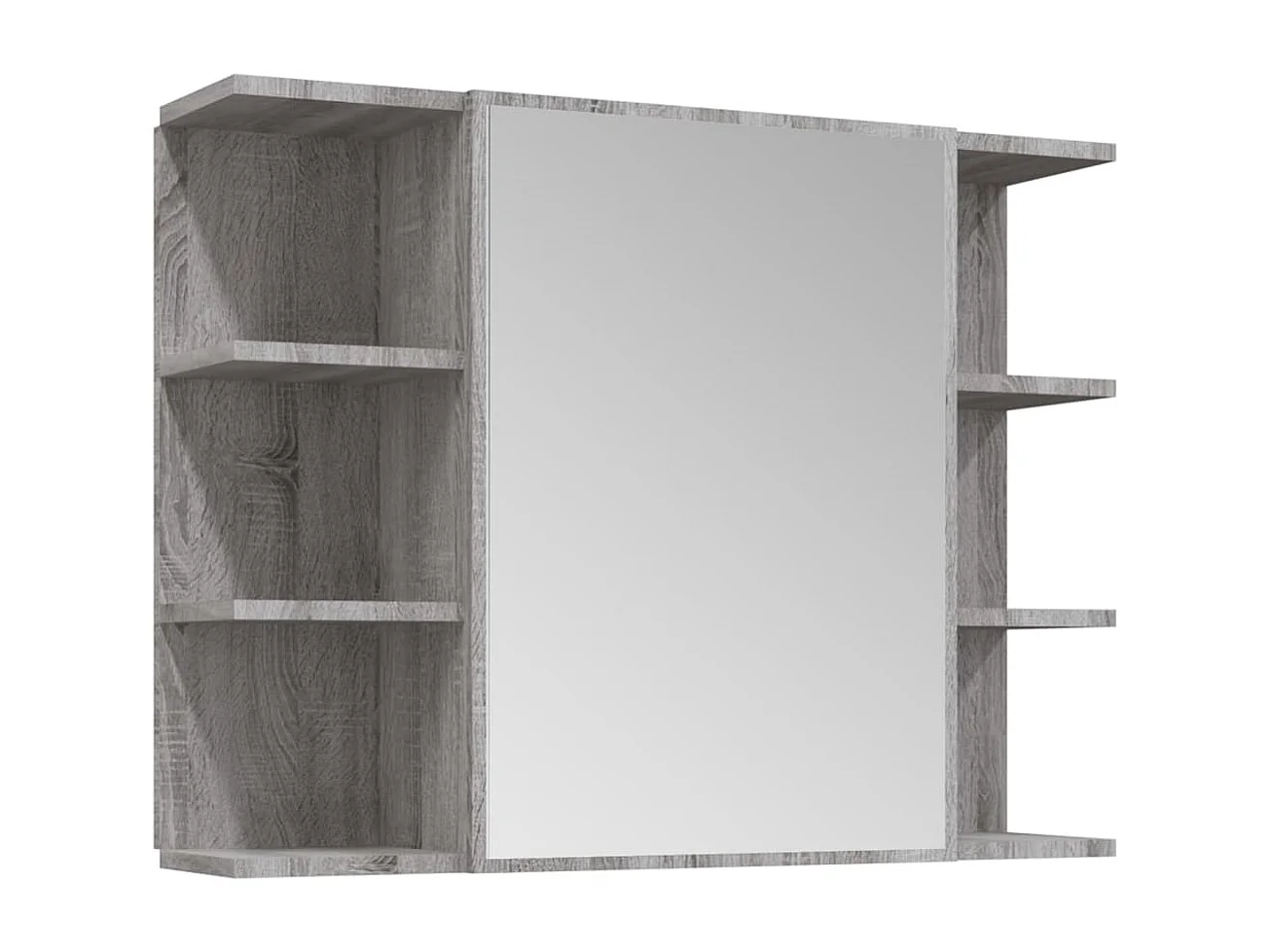 Set Mobili da Bagno 4 pz Grigio Sonoma in Legno Multistrato