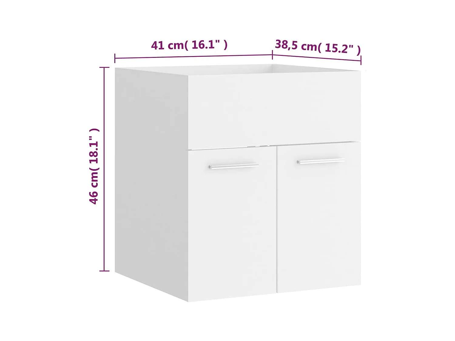 Conjunto de muebles de baño madera de ingeniería blanco