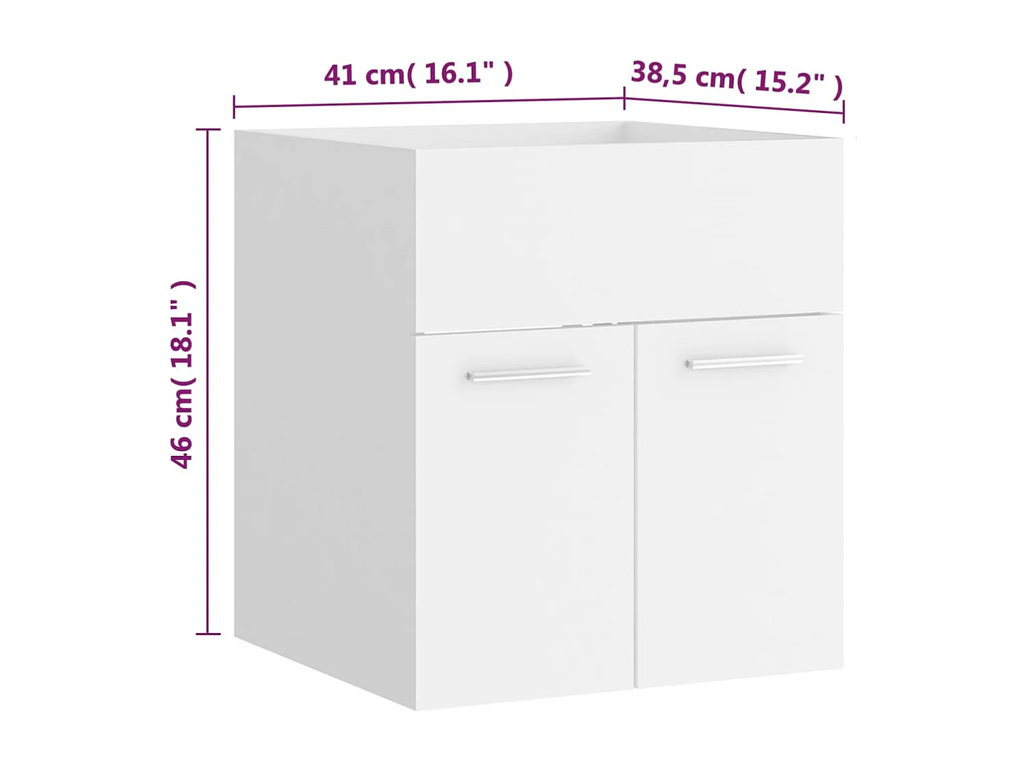 Badmöbel-Set Weiß Holzwerkstoff