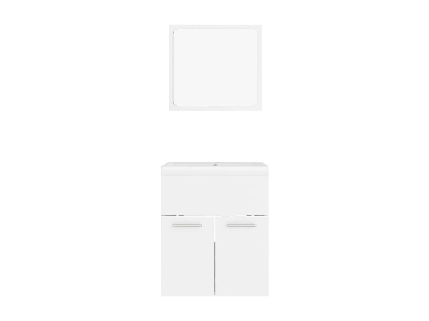 Ensemble de meubles de salle de bain Blanc Aggloméré