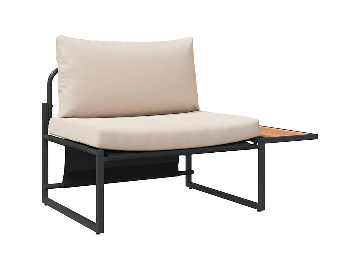 Ensemble de salle à manger pour jardin 2 pcs Taupe Acier