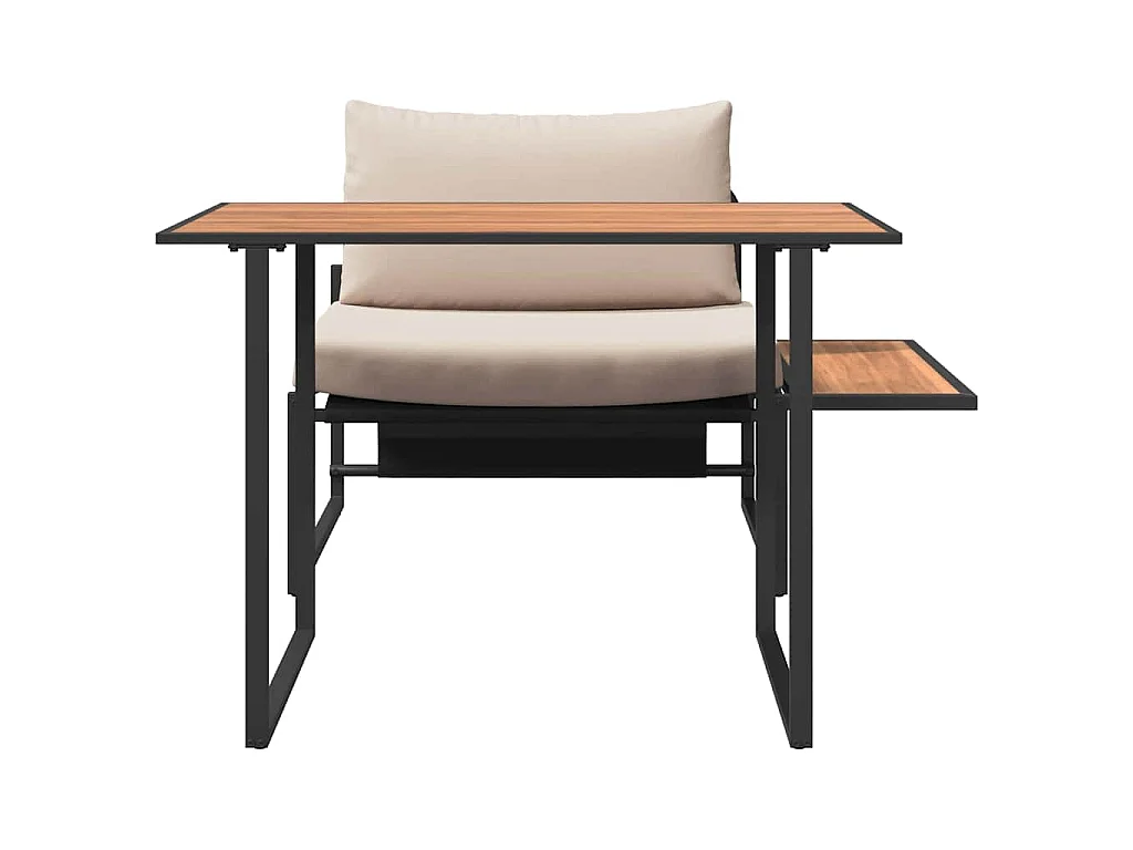 Mobilier de Patio en Acier 2 pcs Taupe Acier