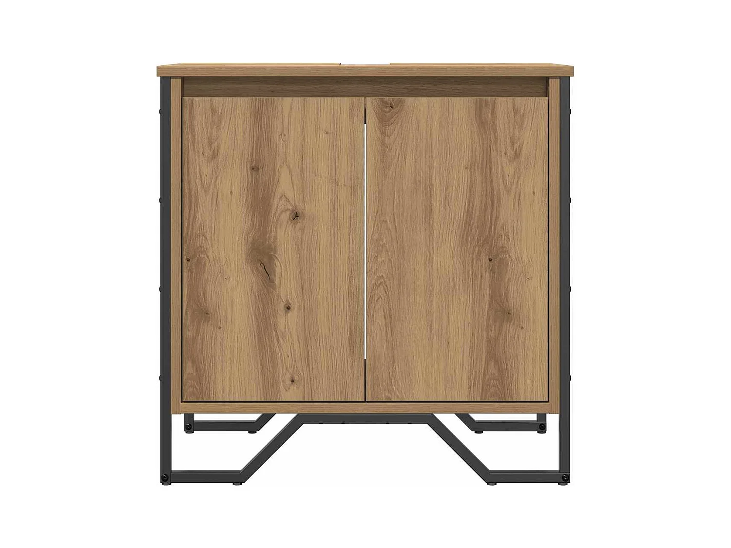 Meuble de Lavabo de Salle de Bain avec stockage Chêne artisanal