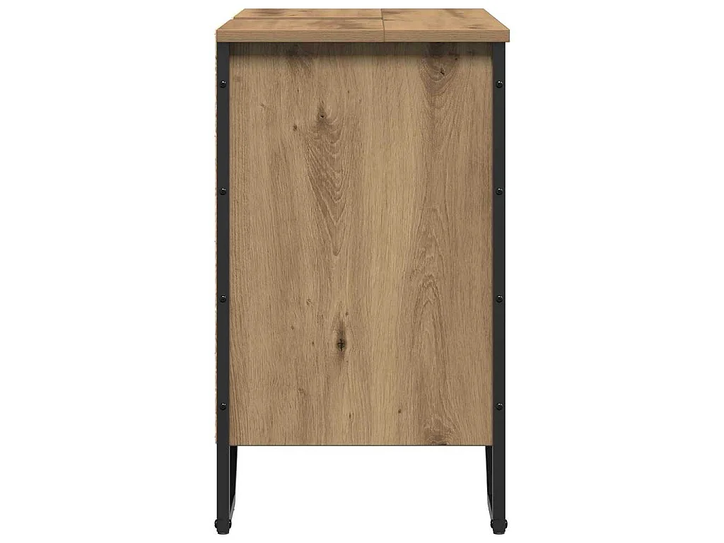 Gabinete de Lavabo para Baño Roble artesanal 60 x 35 x 60 cm