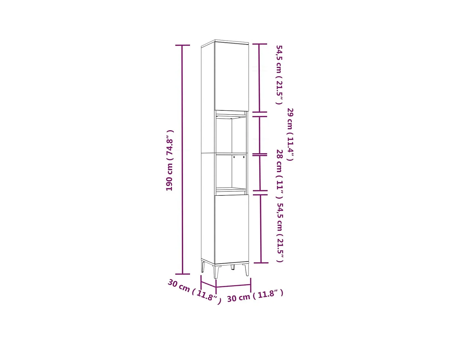 Set Mobili da Bagno 3 pz Bianco in Legno Multistrato