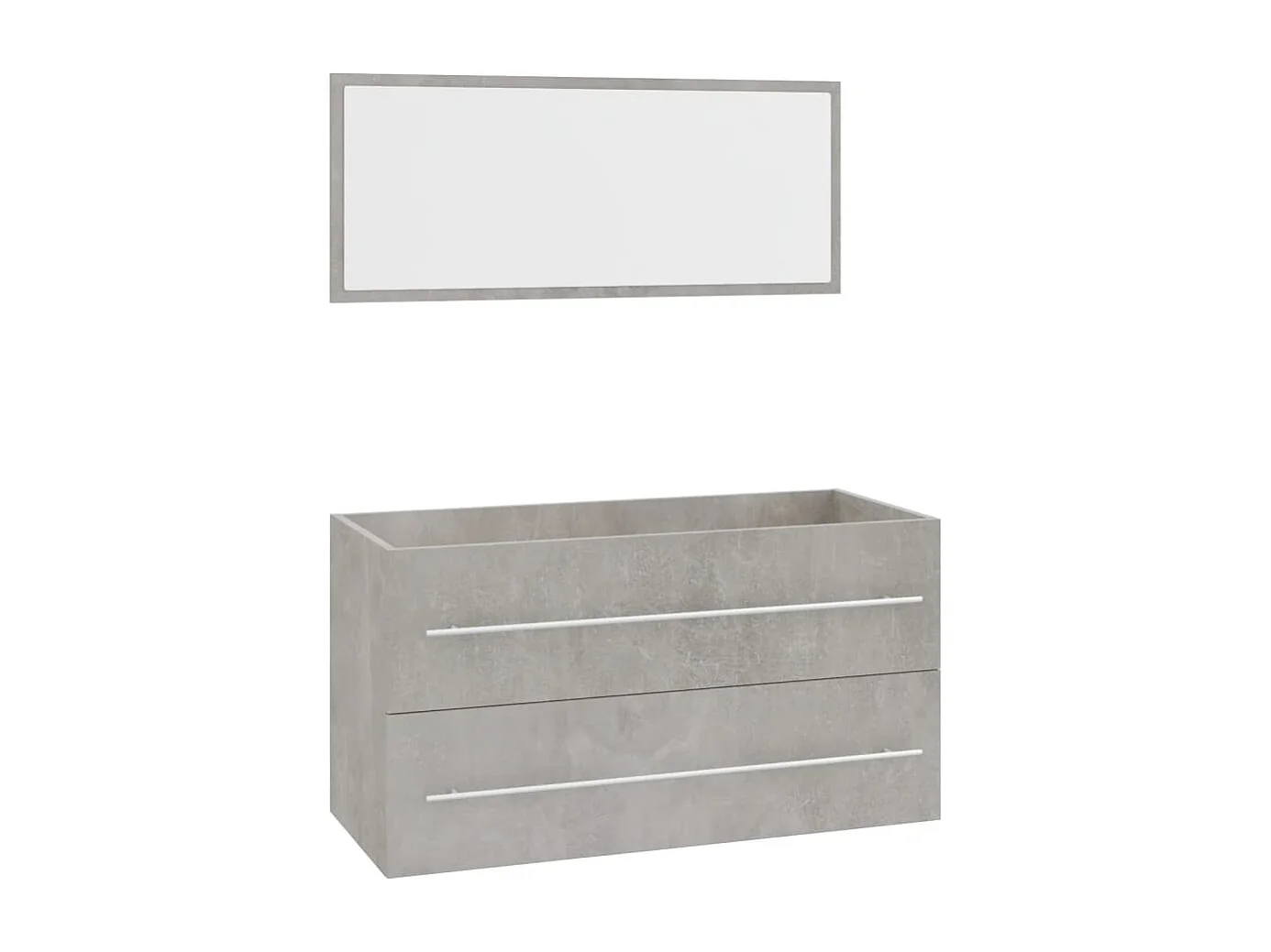 Ensemble de meubles de salle de bain 3 pcs Gris béton