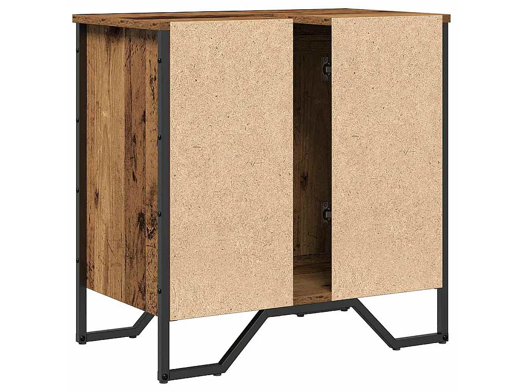 Meuble de Lavabo de Salle de Bain Bois Ancien 60 x 35 x 60 cm