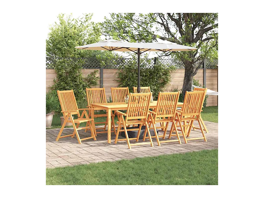 Garten Essgruppe 9 pcs Braun Akazie Massivholz