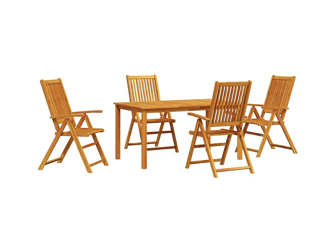 Garten Essgruppe 5 pcs Braun Akazie Massivholz