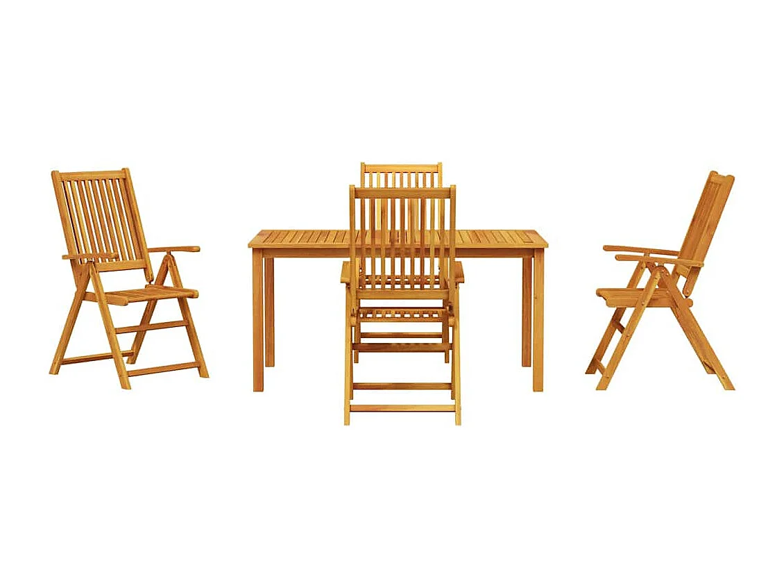 Garten Essgruppe 5 pcs Braun Akazie Massivholz