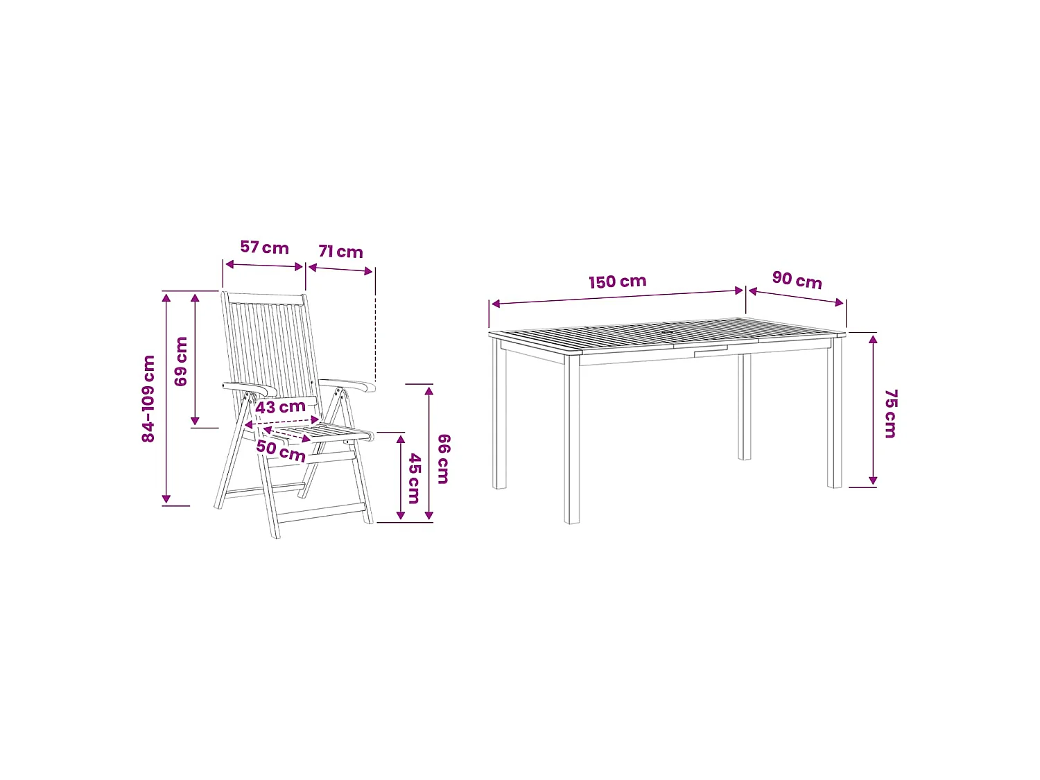 Tuin eettafelset 5 st Bruin Massief Acaciahout